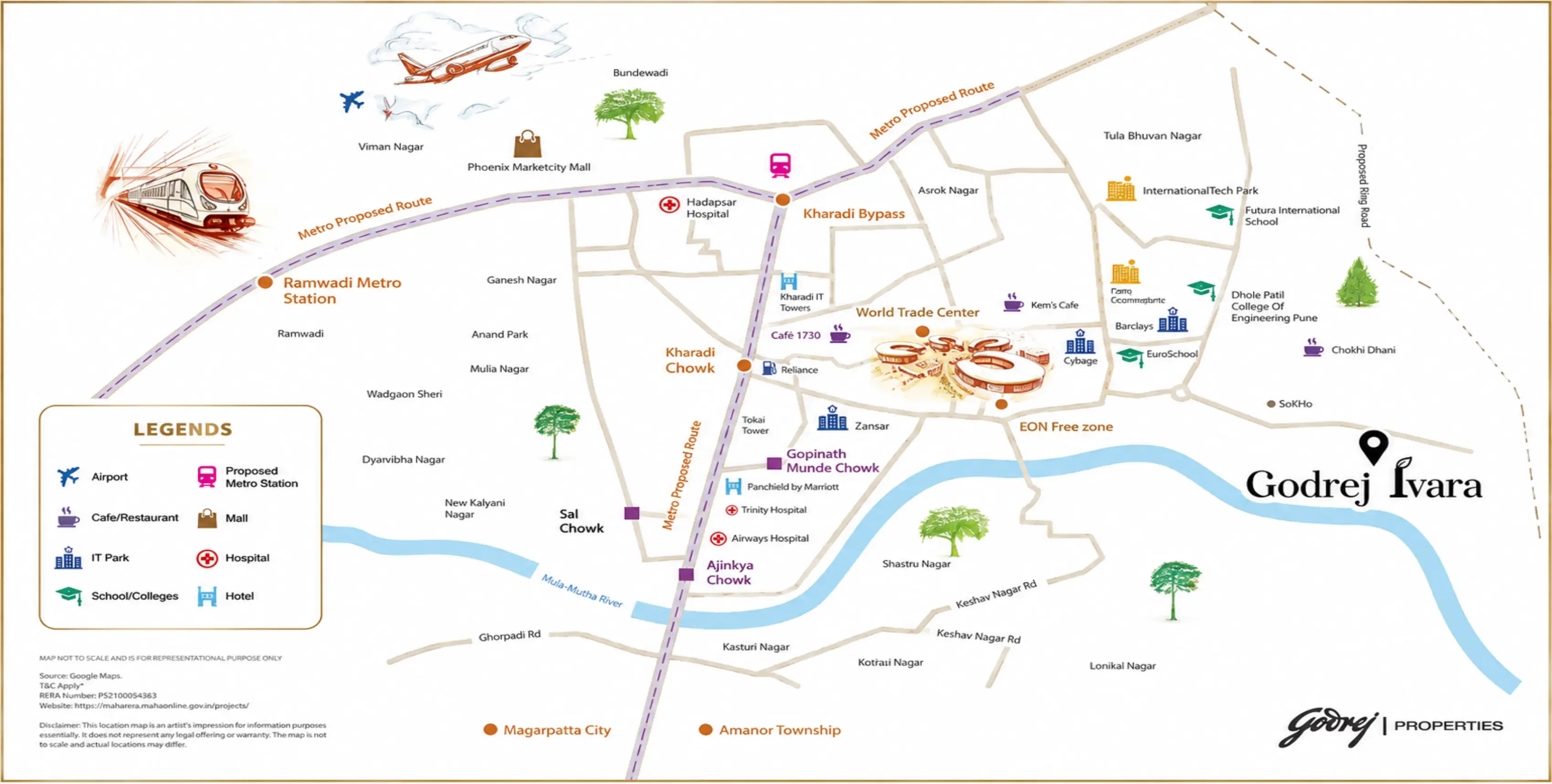 Godrej Ivara Kharadi, Pune Location Map