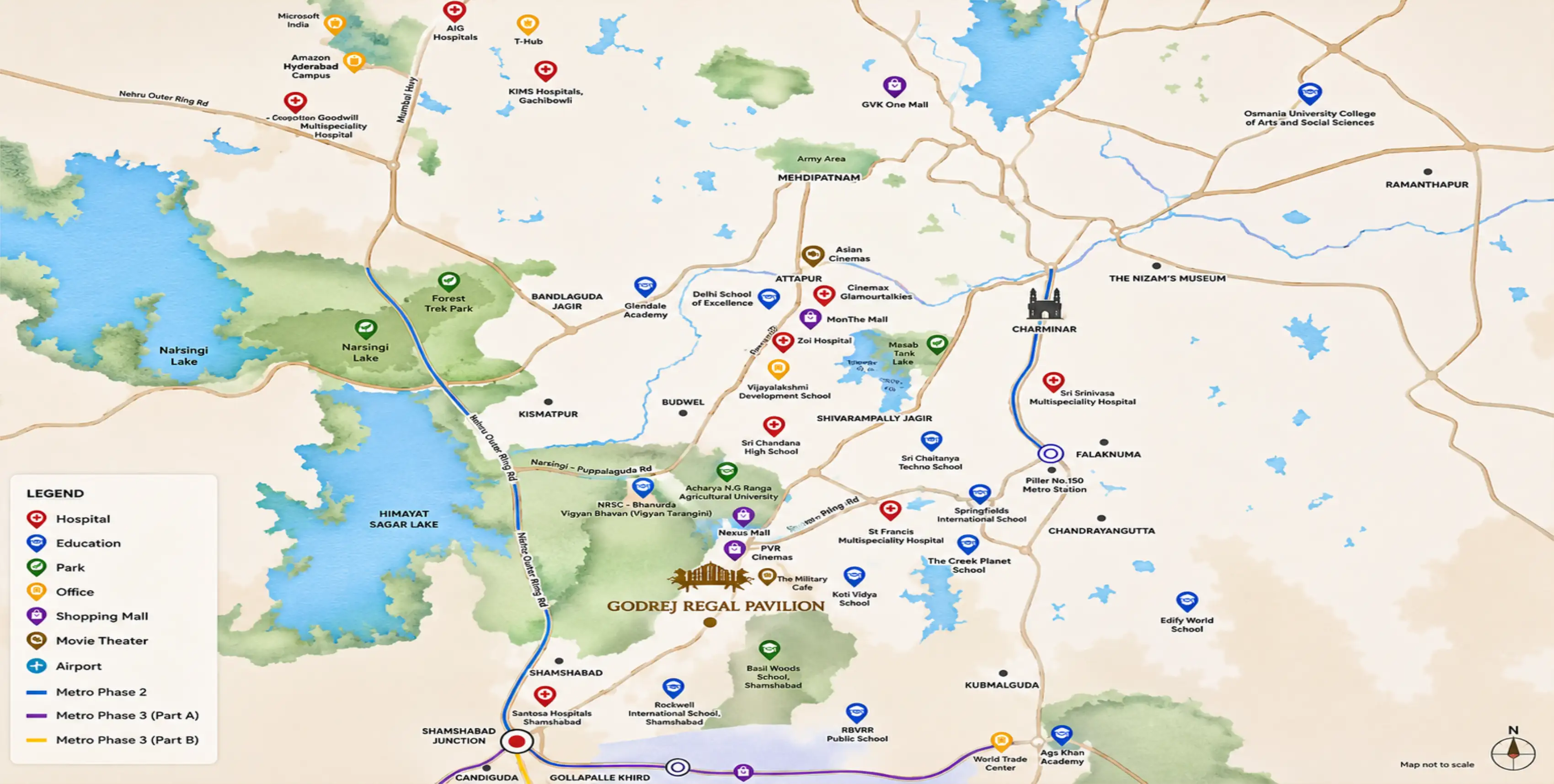 Godrej Regal Pavilion Location Map