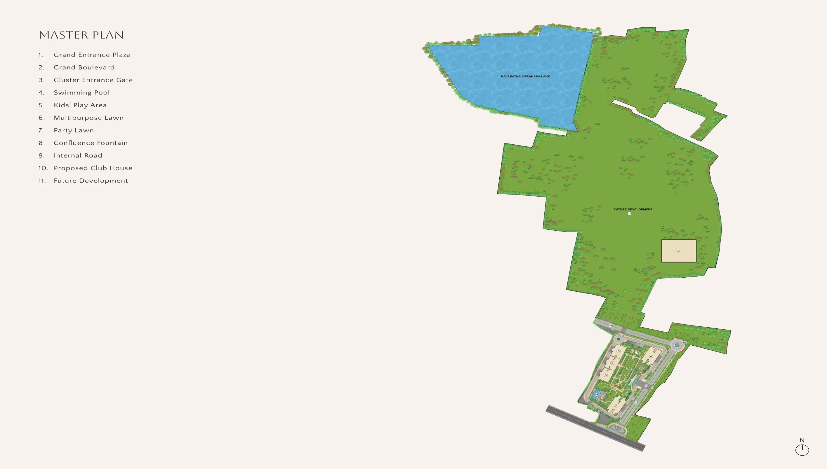 Master Plan of Lodha Beaumont Estate