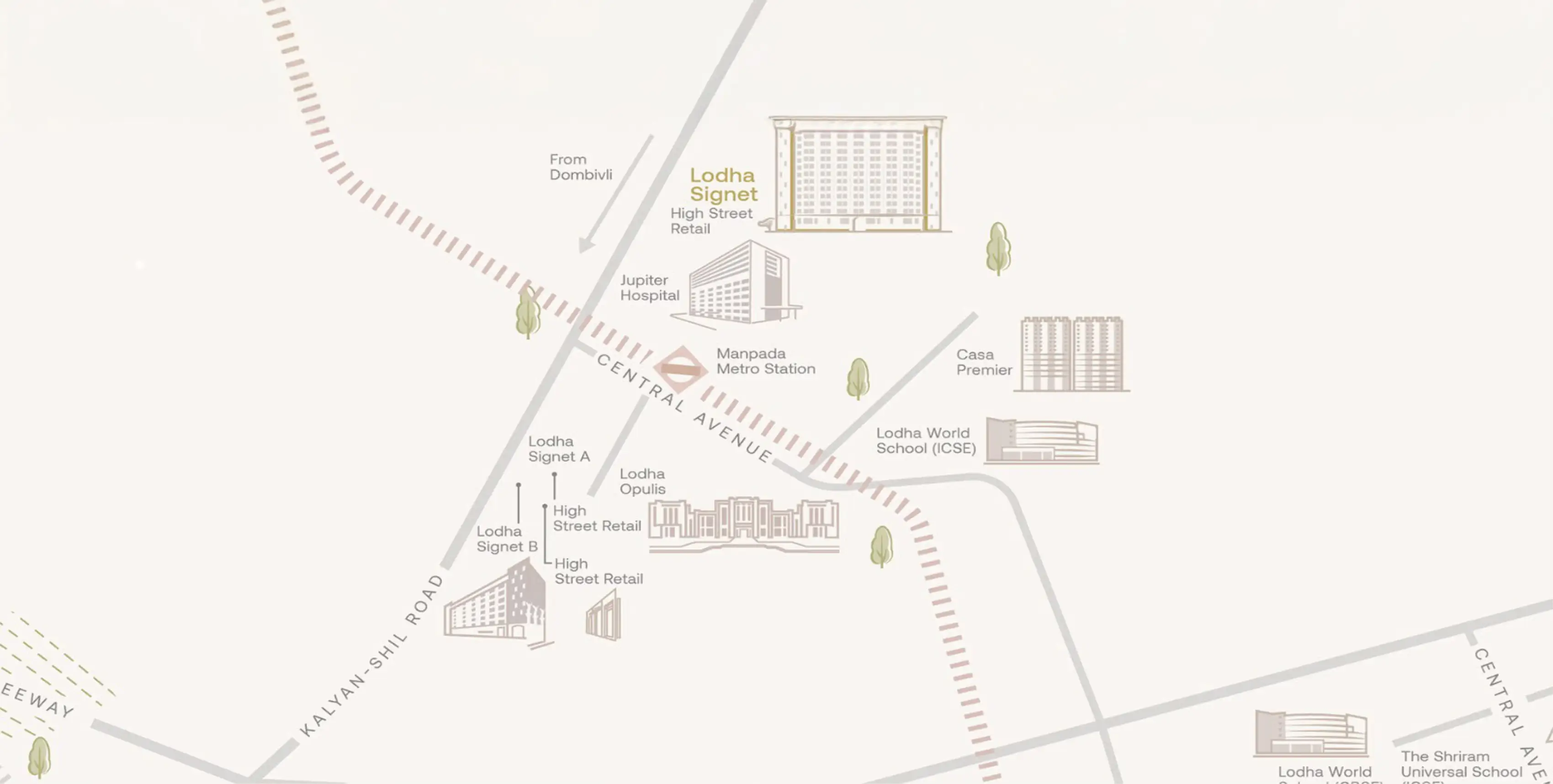 Lodha Signet Palava Location Map