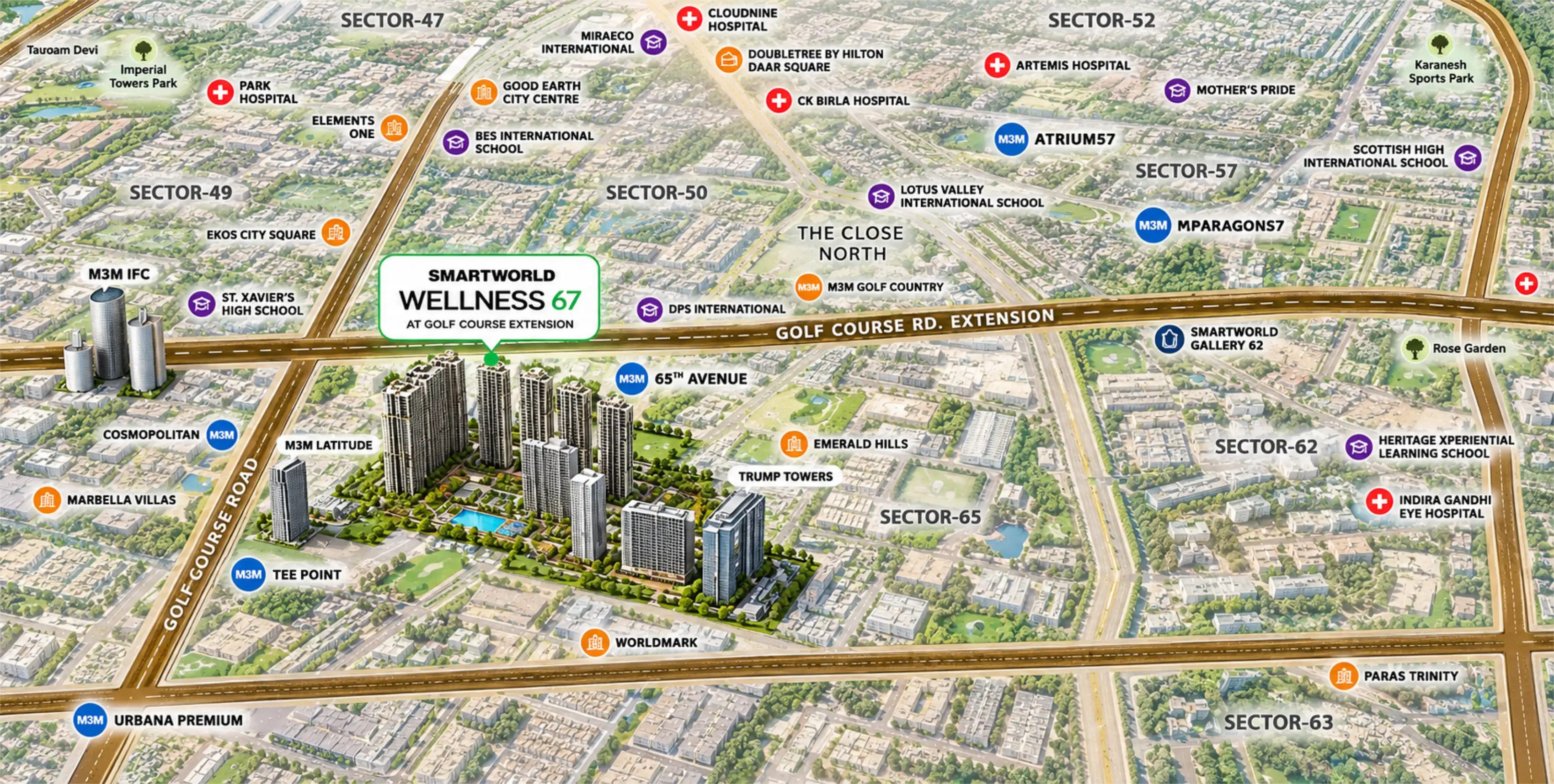 Smartworld Wellness Residences Location Map