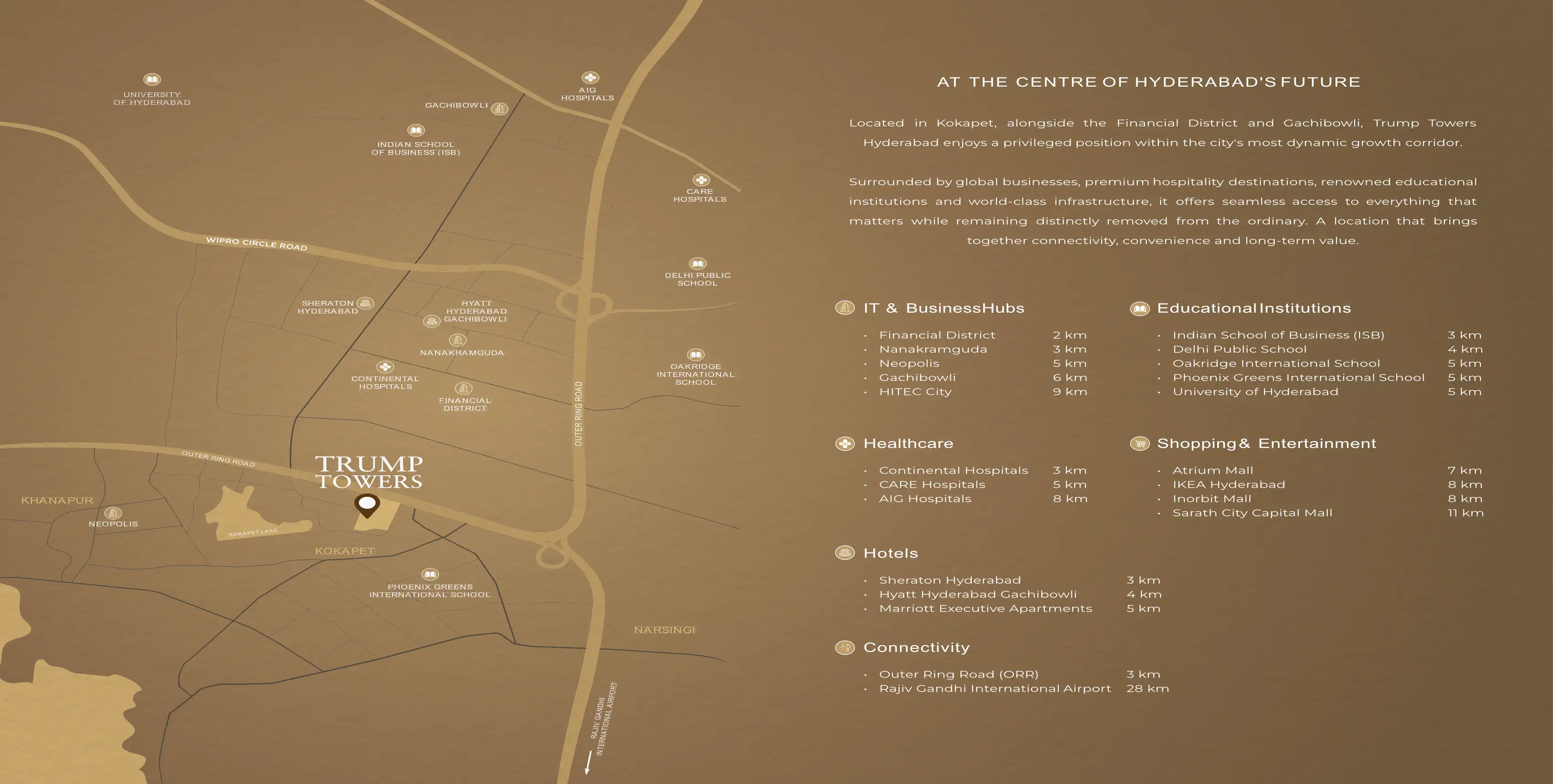 Trump Towers Hyderabad Location Map