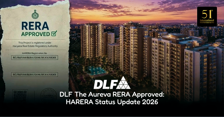 DLF The Aureva Sector 63 Gurugram – HARERA approved retirement housing project status 2026