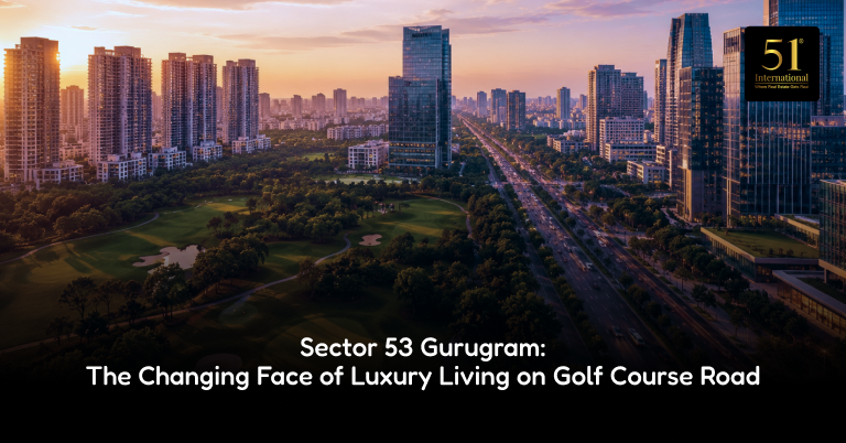 Sector 53 Gurugram luxury residential skyline on Golf Course Road – Godrej Samaris