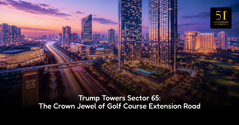 Trump Towers Sector 65 twin towers on Golf Course Extension Road, Gurugram