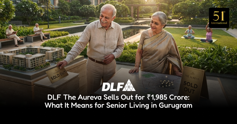 DLF The Aureva luxury senior living tower in Sector 63, Gurugram, after its ₹1,985 crore sell-out